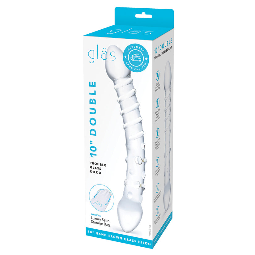 Glas Double Trouble Glass Dildo 10" GLAS-16