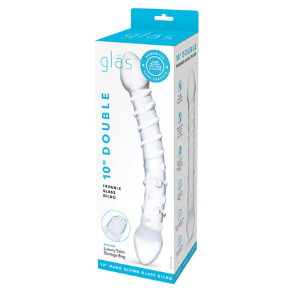 Glas Double Trouble Glass Dildo 10" GLAS-16