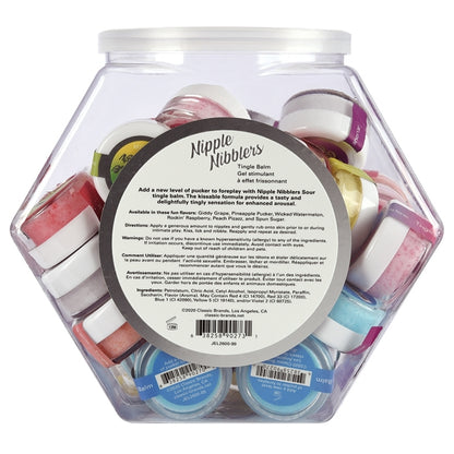 Jelique Nipple Nibblers Sour Tingle Balm Assorted (Display Bowl/36Pcs) 3g