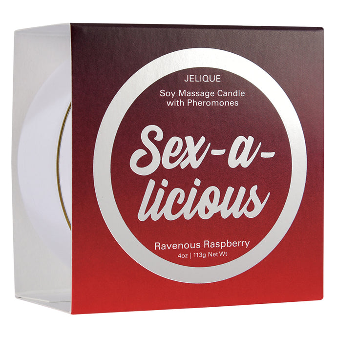 Jelique Massage Candle Sex-A-Licious Ravenous Raspberry 4oz HJEL4504-04