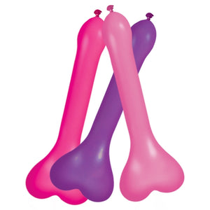 Bachelorette Party Pecker Balloons-Assorted Colors (6 Pack)