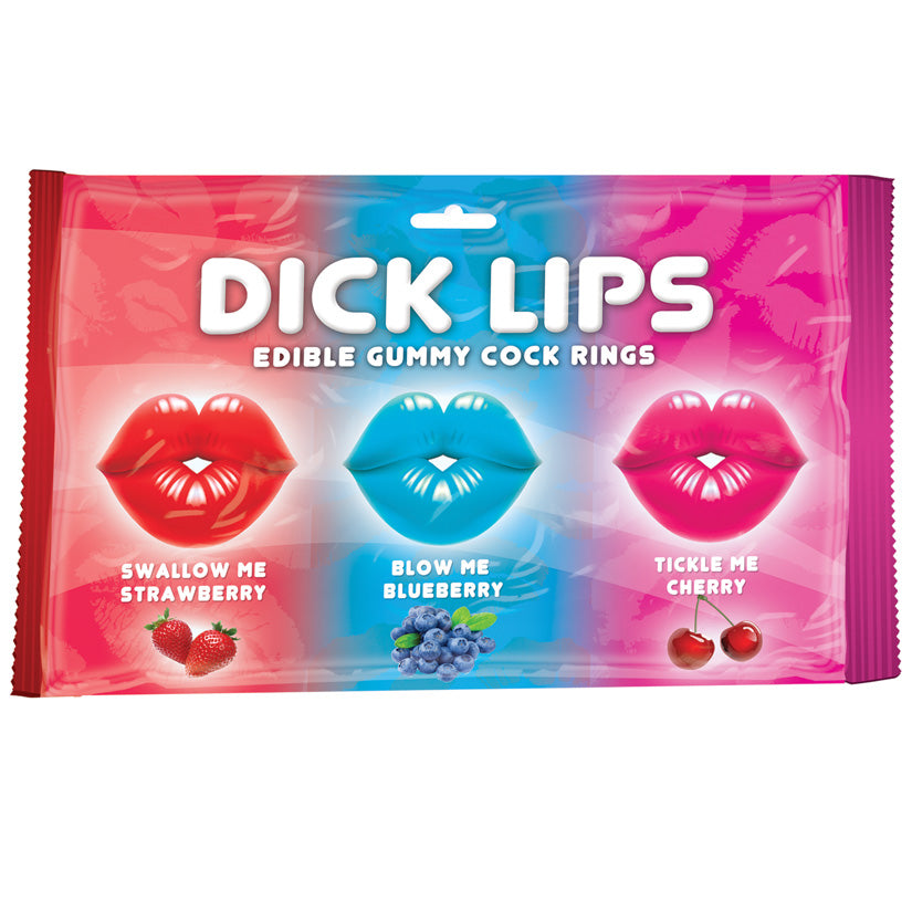 Dick Lips Gummy Cock Rings Assorted 3pk HP2987