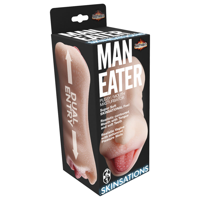 Skinsations Man Eater Dual Masturbator-Mouth & Vagina HP3131