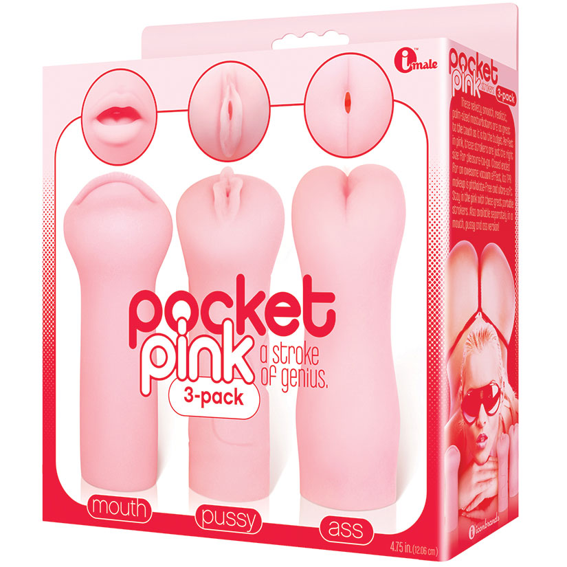 The 9's Pocket Pink Mini Masturbator-Trio IB2333-2