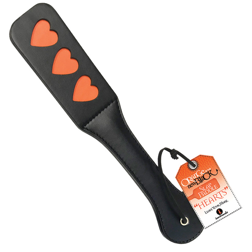 The 9's Orange Is The New Black Slap Paddle Hearts IB2527-2