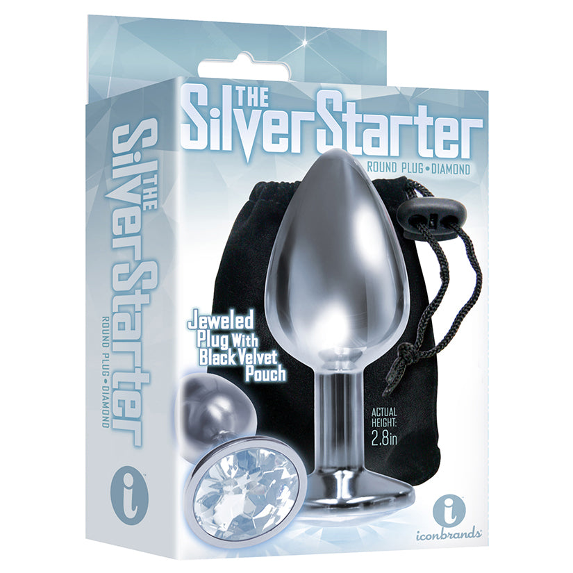 The 9's The Silver Starter Bejeweled Plug-Diamond