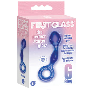 The 9's First Glass G-Ring Anal & Vagina Stimulator-Blue IB2633-2