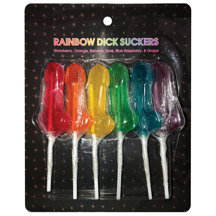 Rainbow Dick Suckers Assorted 6PK KGNV070
