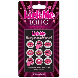 Lick Me Lotto Scratch Off Tickets 12 Pack LGBG069