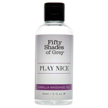 Load image into Gallery viewer, Fifty Shades of Grey Play Nice Vanilla Massage Oil 90ml