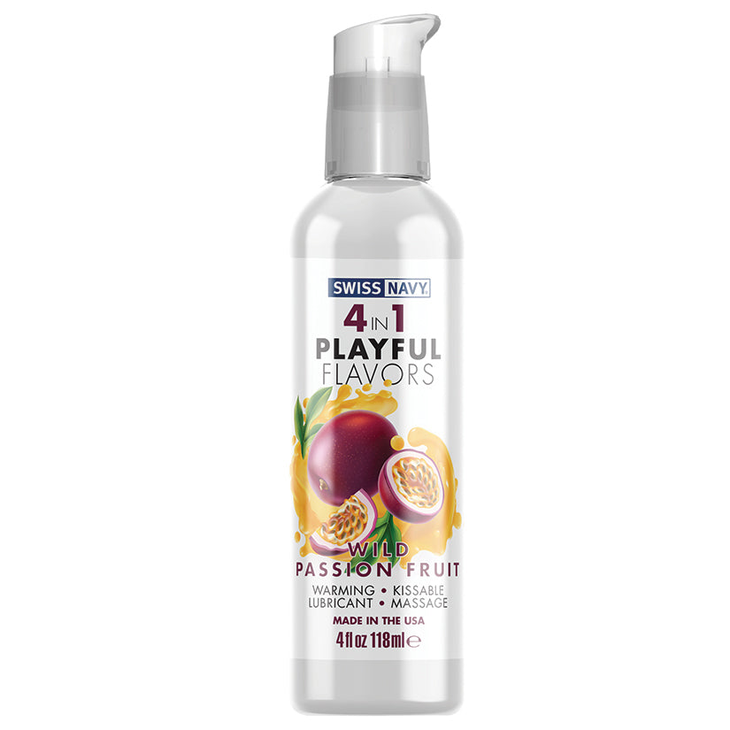 Swiss Navy 4 In 1 Playful Flavors-Wild Passion Fruit 4oz