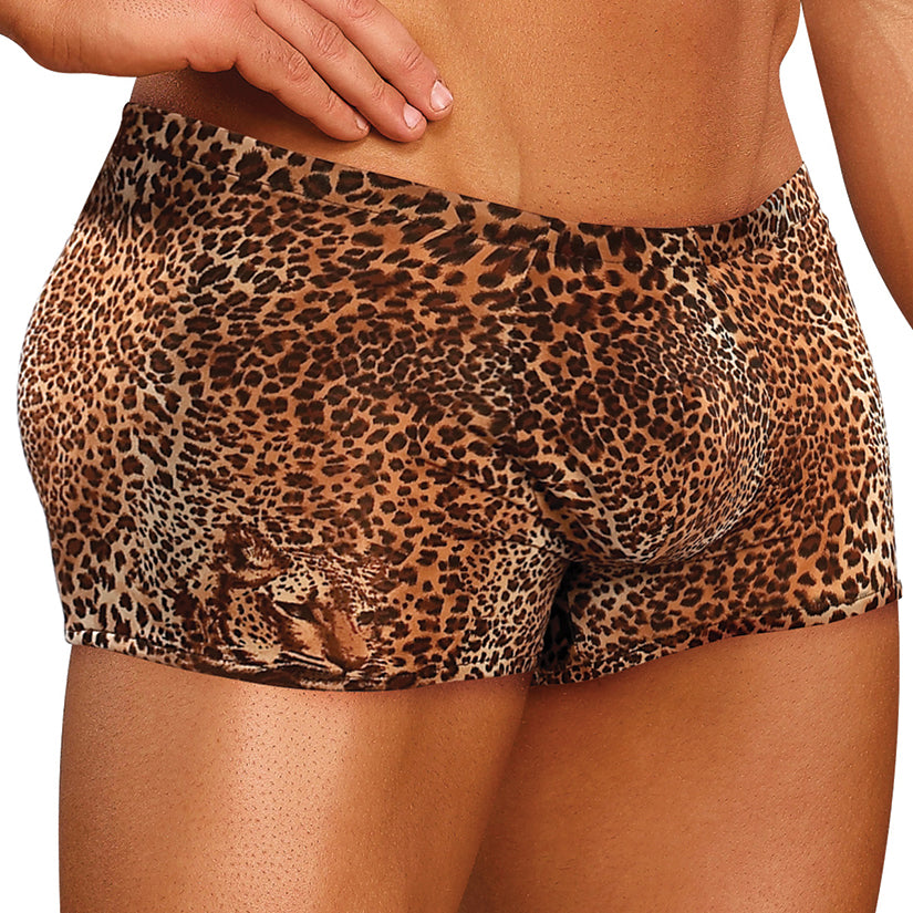 Male Power Animal Pouch Short-Brown Leopard Large MS2500-50-3