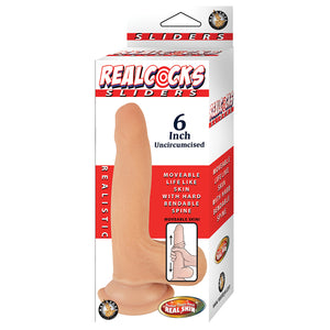 Realcocks Sliders Uncircumcised-Flesh 6"