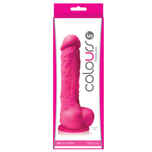 Colours Pleasures Dong With Suction Cup-Pink 5" NSN0405-14