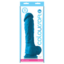 Load image into Gallery viewer, Coloursoft Dildo-Blue 8&quot; NSN0410-37