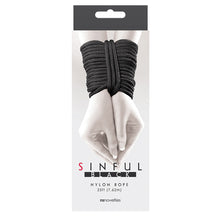 Load image into Gallery viewer, Sinful Nylon Rope-Black 25ft NSN1238-13