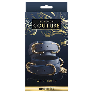Bondage Couture Wrist Cuff-Blue NSN1306-37