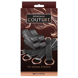 Bondage Couture Tie Down Straps-Black NSN1307-13