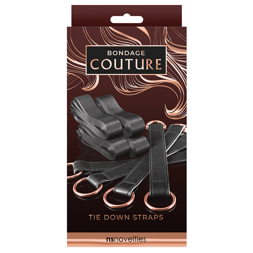 Bondage Couture Tie Down Straps-Black NSN1307-13