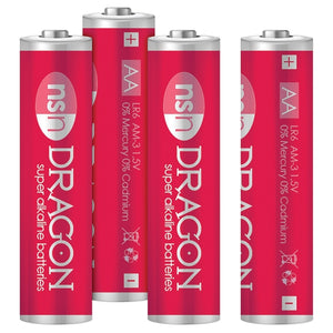 Dragon Alkaline Batteries AA (4 Pack)