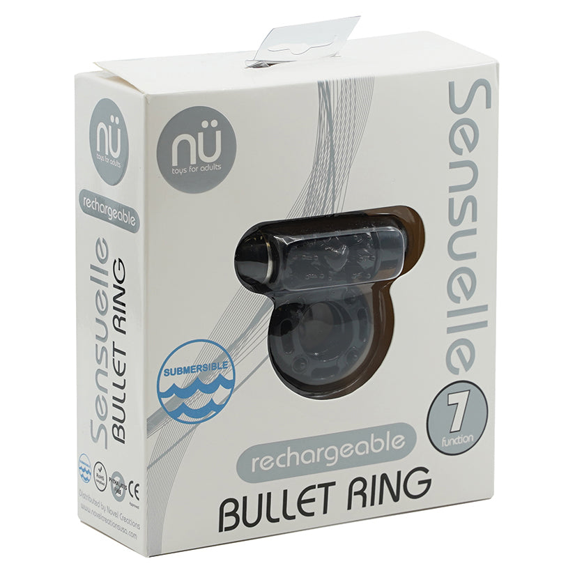 Sensuelle 7 Function Bullet C-Ring-Black NU36BK