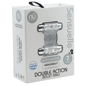 Sensuelle 7 Function Double Action C-Ring-Clear NU37CL