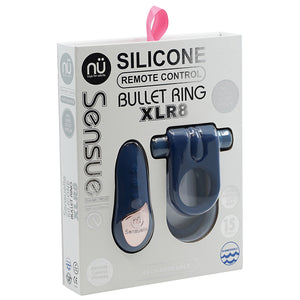 Sensuelle Silicone Remote Control Bullet Ring XLR8-Navy NU40NB