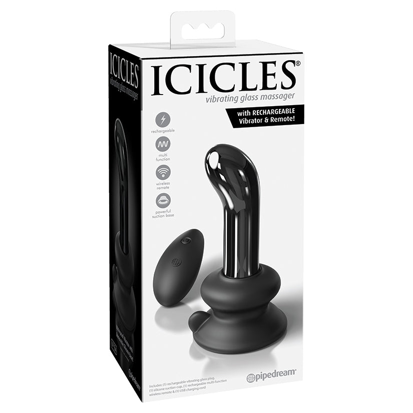 Icicles No.84 with Rechargeable Vibrator & Remote-Black PD2884-23