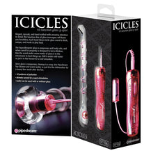 Load image into Gallery viewer, Icicles No.4-10 Function Vibrating Glass G-Spot-Pink 7&quot;