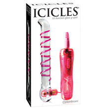 Load image into Gallery viewer, Icicles No.4-10 Function Vibrating Glass G-Spot-Pink 7&quot; PD2904-00