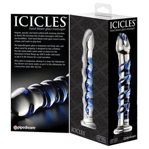 Icicles No.5-Blue Swirl 7"