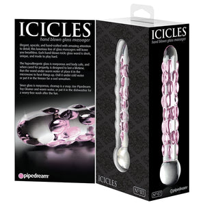 Icicles No.7-Pink Speckels 7"