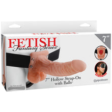Load image into Gallery viewer, Fetish Fantasy Series Hollow Strap-On with Balls-Vanilla 7&quot; PD3373-21