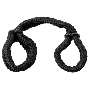 Fetish Fantasy Silk Rope Love Cuffs-Black