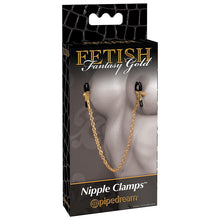 Load image into Gallery viewer, Fetish Fantasy Gold Chain Nipple Clamps PD3977-27