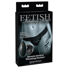 Load image into Gallery viewer, Fetish Fantasy Remote Control Vibrating Panty-Black PD4421-23