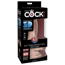 Load image into Gallery viewer, King Cock Plus Triple Density Cock with Balls-Light 6.5&quot; PD5717-21
