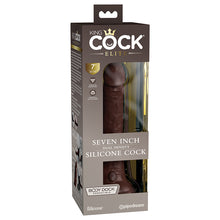 Load image into Gallery viewer, King Cock Elite Dual Density Silicone Cock-Brown 7&quot; PD5771-29