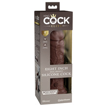 Load image into Gallery viewer, King Cock Elite Dual Density Silicone Cock-Brown 8&quot; PD5772-29