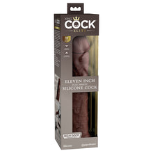 Load image into Gallery viewer, King Cock Elite Dual Density Silicone Cock-Brown 11&quot; PD5775-29