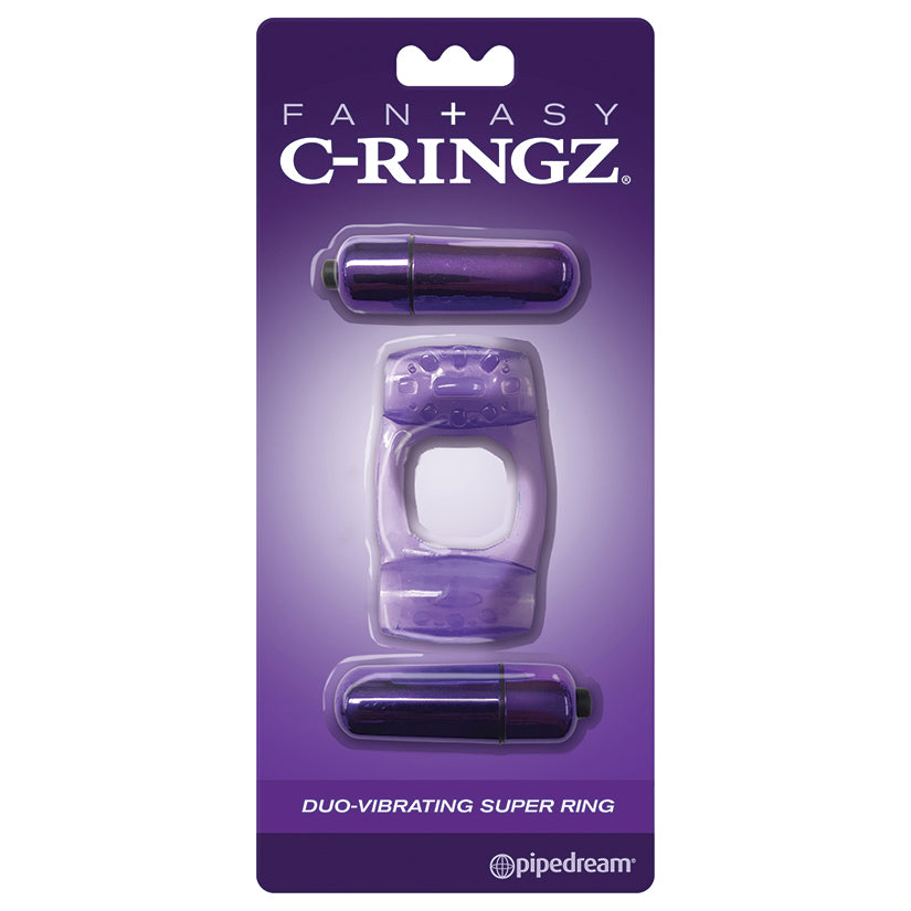 Fantasy C-Ringz Duo-Vibrating Super Ring-Purple PD5863-12