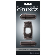 Load image into Gallery viewer, Fantasy C-Ringz Duo-Vibrating Super Ring-Black PD5963-23