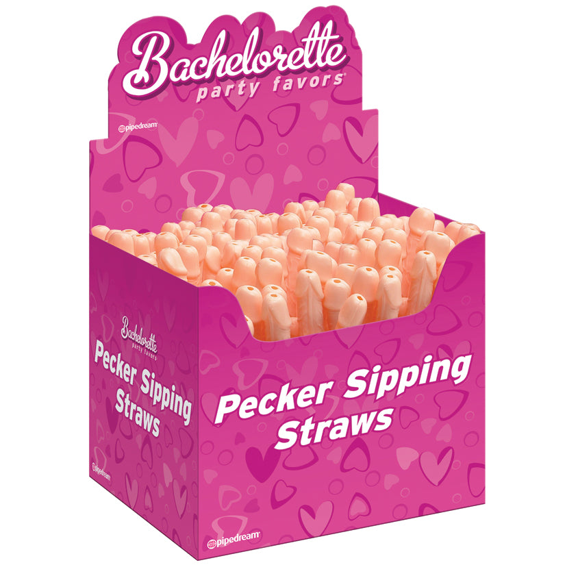 Bachelorette Party Pecker Sipping Straws Display of 144