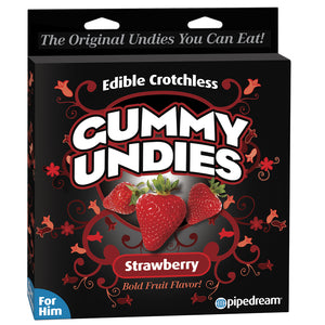 Edible Crotchless Gummy Undies For Him-Strawberry