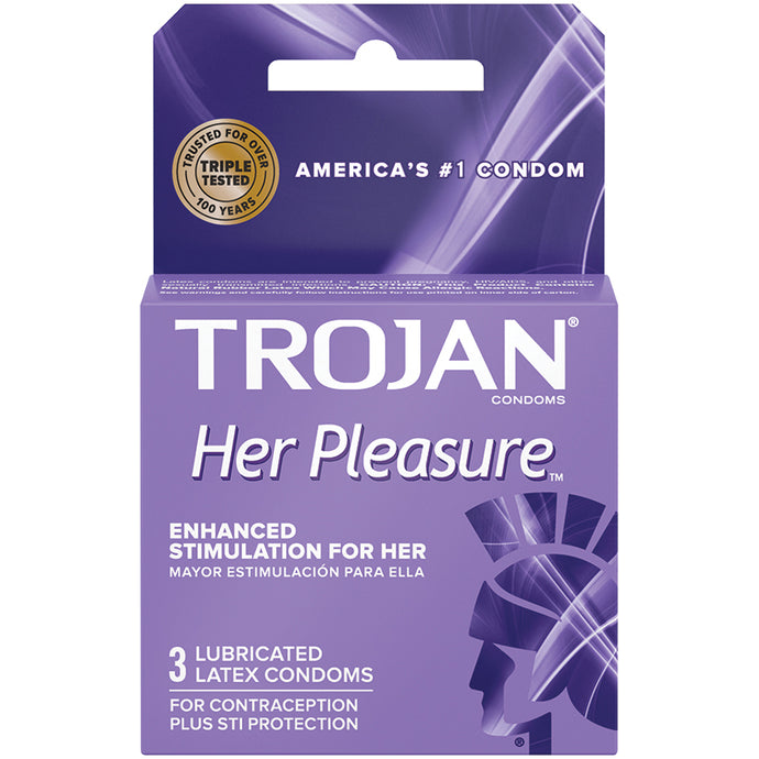 Trojan Her Pleasure Sensations Condoms (3 Pack) PM3510-10