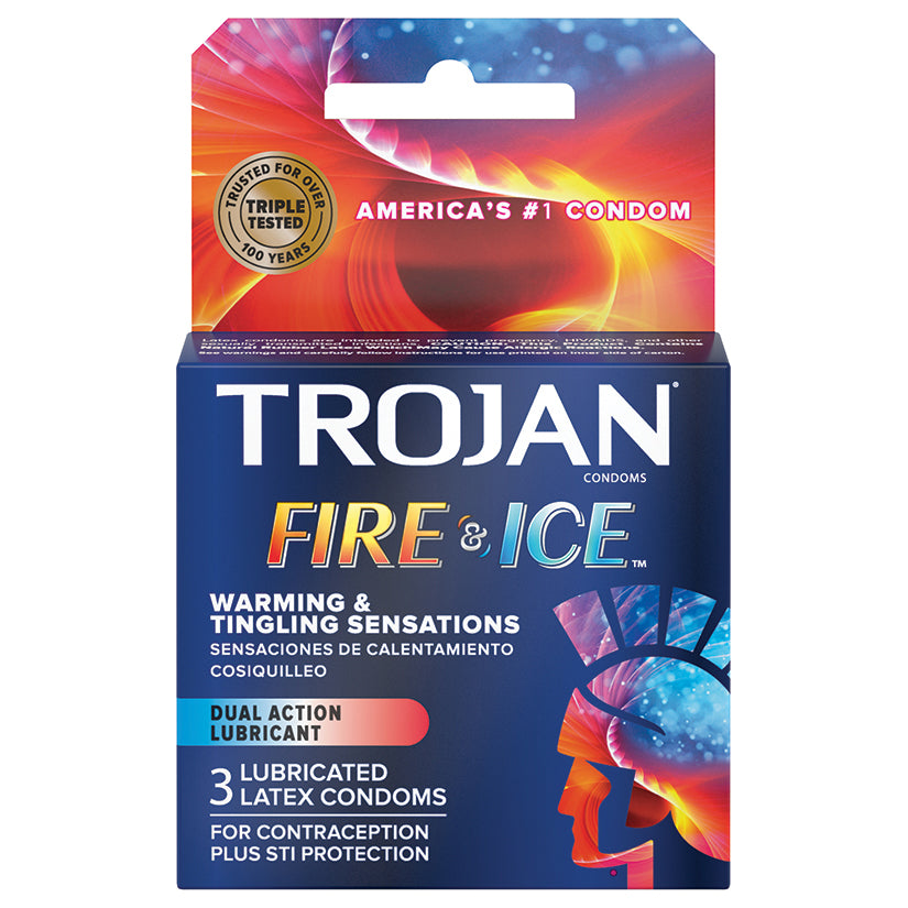 Trojan Pleasures Fire & Ice Condoms (3 Pack) PM3510-12