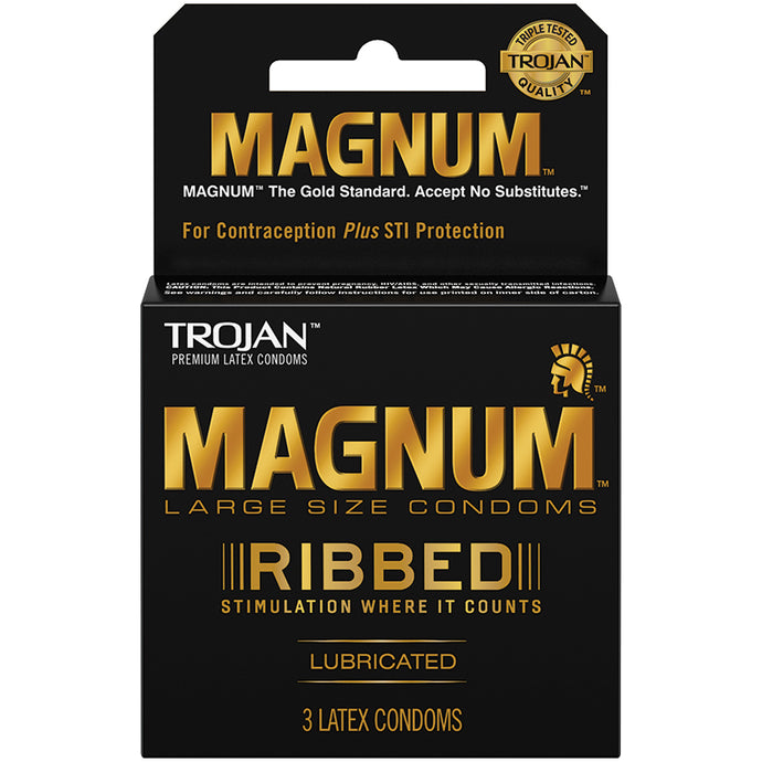 Trojan Magnum Ribbed (3 Pack) PM64208
