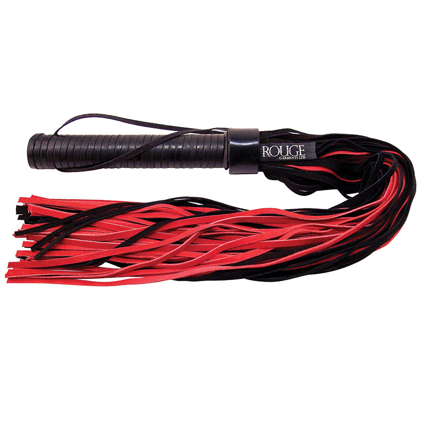 Long Suede Flogger with Leather Handle... RF1018-BKRD
