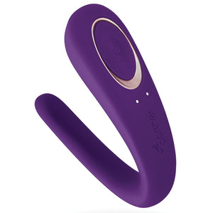 Satisfyer Double Classic Partner Vibrator-Purple