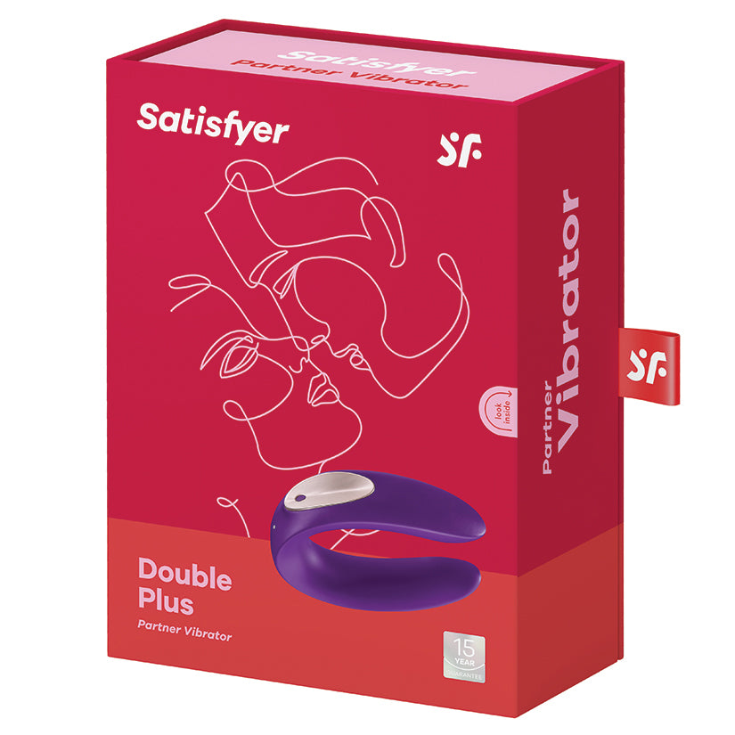 Satisfyer Double Plus Partner Vibrator-Purple SA201